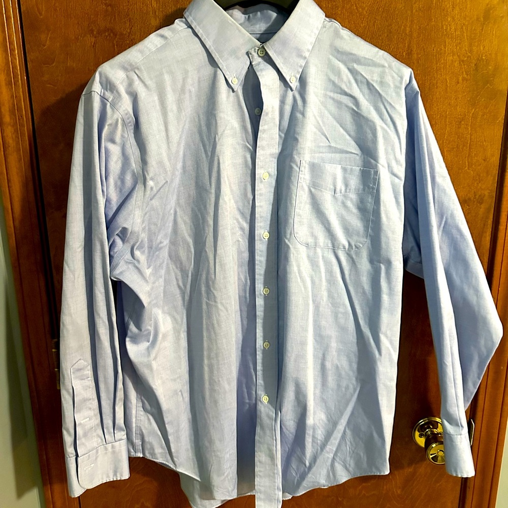 Ralph Lauren Non Iron Dress Shirt 17.5-34/35 Blue Men’s